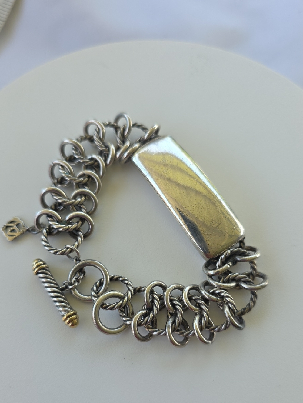 Authentic David Yurman Sterling Silver And 18k Gold .